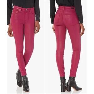 NEW Size 31 PAIGE Hoxton High Rise Ankle Skinny Jean Crushed Berry Luxe Coating